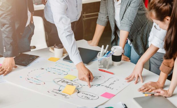 a strategy proposal being formulated by a government contract consultant