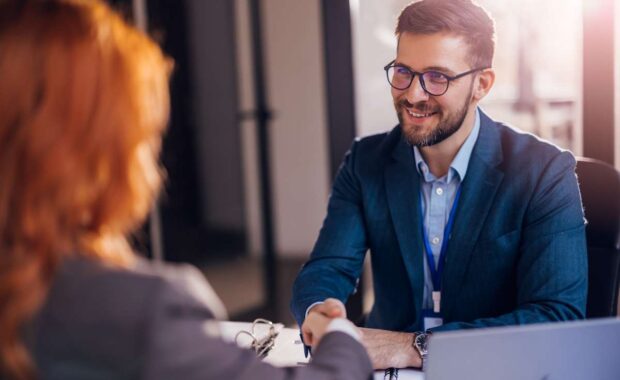 government contractors discussing a protest